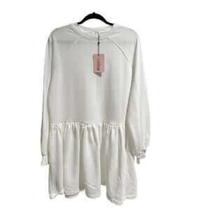 Missguided Anthropologie Oversized Sweatshirt Dress Size 2 TALL Drop Waist Cozy